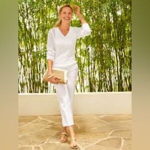 TALBOT’S 16 100% Unisex Irish Linen Wide Leg Pants
